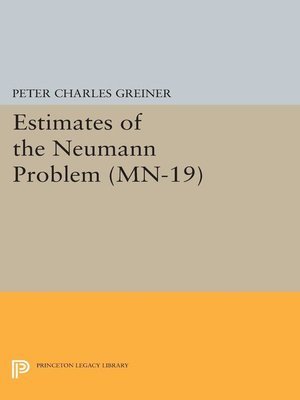 cover image of Estimates of the Neumann Problem